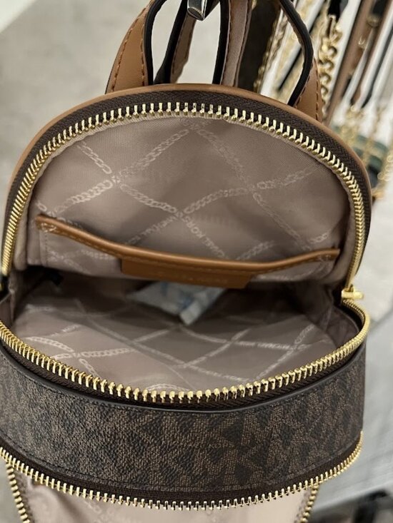 NWT Michael Kors Brooklyn Mini Logo Backpack - Brown 30R3GBNB0B main image 6